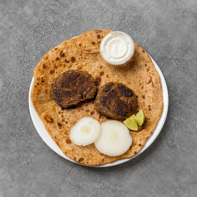 Shami Kabab with Paratha.